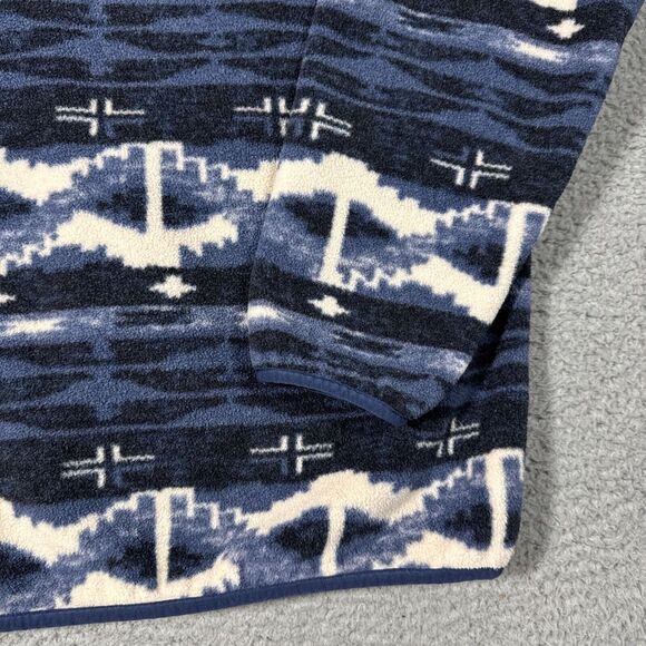 Patagonia Synchilla Pullover Mens L Snap-T Blue Aztec Geometric Fleece 25450 - Picture 11 of 12